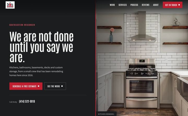 Best In Class Remodeling LLC homepage concept