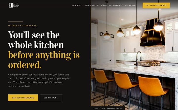 BKG Design homepage concept