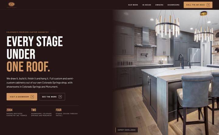 Brooks Brothers Cabinetry Inc homepage concept