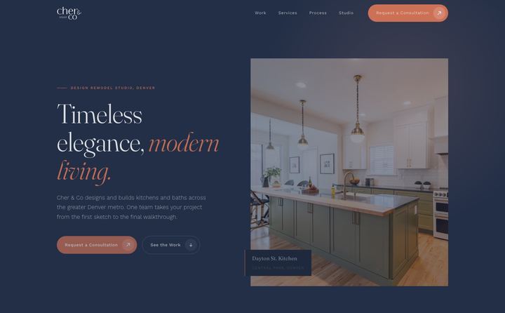 Cher & Co homepage concept