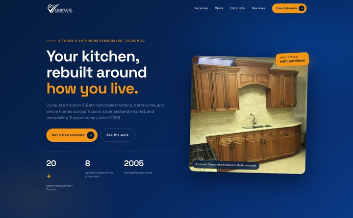 Complete Kitchen & Bath homepage concept