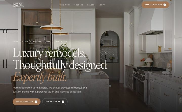 Horn Building homepage concept