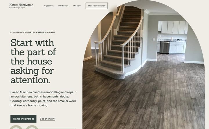 House Handyman homepage concept