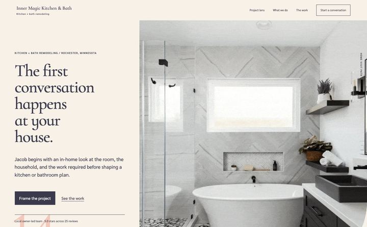 Inner Magic Kitchen and Bath homepage concept