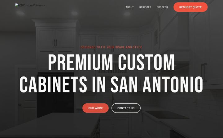 Kansas City Premium Cabinets homepage concept