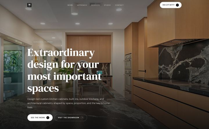 Metro Cabinet Company homepage concept