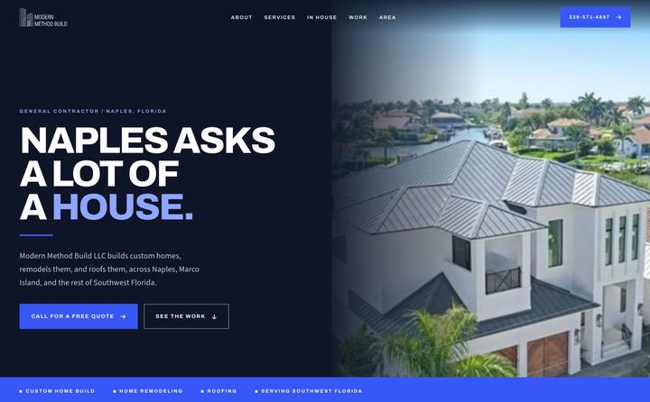 Modern Method Build homepage concept