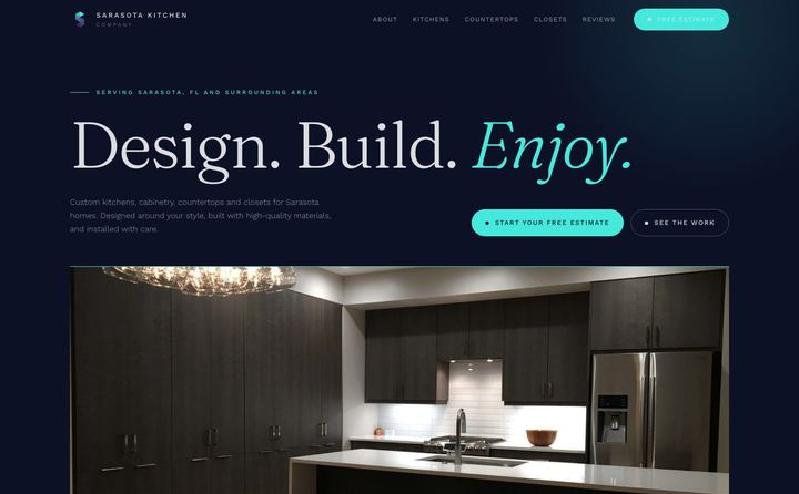 Sarasota Kitchen Company homepage concept