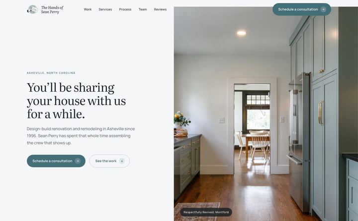 The Hands of Sean Perry homepage concept