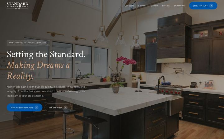 Standard Kitchen Bath homepage concept