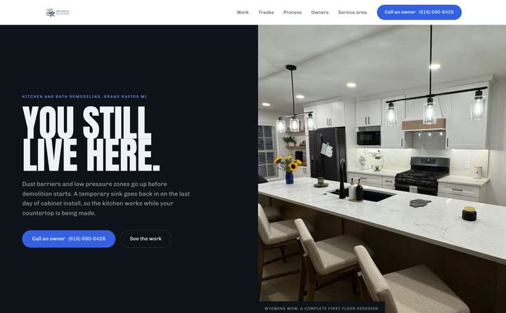 We Love to Remodel LLC homepage concept
